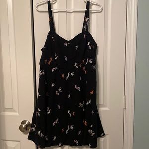 Origami crane black dress